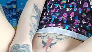 nastya fox fucks herself with unicorn dildo and clips nipples