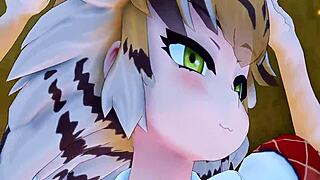 Bengaru Tora from Kemono Friends anime gets wild in HARDCORE hentai ACTION!