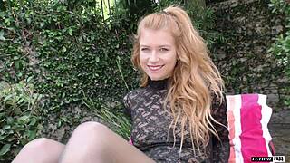 Arya Fae, Tiny Blonde Slut, Craves Massive BBC in Wild Action