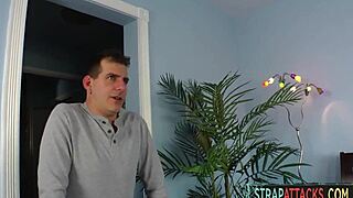 hey sub, take this strapon from your mistress bitch