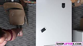 Shoplyfter Teen Gets Punished With Blowjob At Office