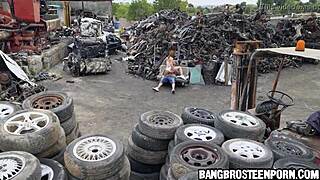 hot fit teen 18+ gets fucked in her booty in junk junction - teen 18+ anal porn