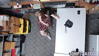 Attractive larcener in a roleplay scenario