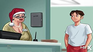 summertimesaga - girl offers blowjob and tit groping in game