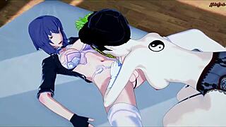 Futa Motoko Kusanagi explores a geisha girl’s unique traits in this hentai.