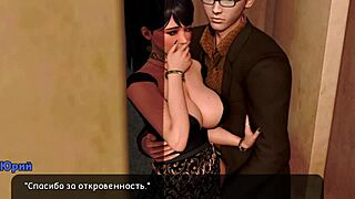 3D animated porn with an Asian heroine in a pink dress and bikini