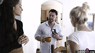 hey, horny husband, why bang nanny April Olsen with wife Kenna watching?