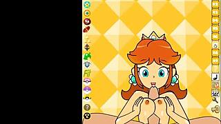 Princess Daisy Feels The Thrill Of Flashing And Blowjob In PPPPU Game
