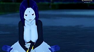 i'm raven with big thighs giving joi and facial in dark forest - teen titans