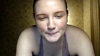 cute shy girl shows off her big natural tits