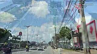 cristina almeida in fortaleza ce flashes cameltoe in tight shorts at gym with cuckold husband