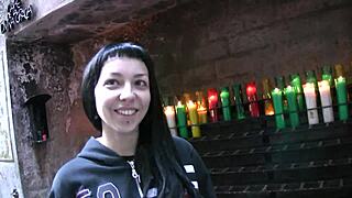 feeling the thrill of public fucking near a caribbean monastery with teens