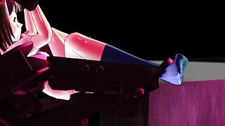 Haruka faces a game challenge in the anime series