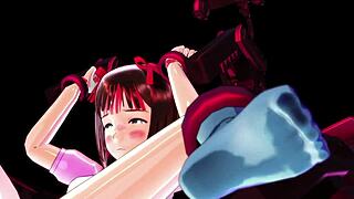 Haruka faces a game challenge in the anime series