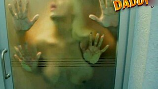 how does my blonde girlfriend feel with that big cock in the steam?