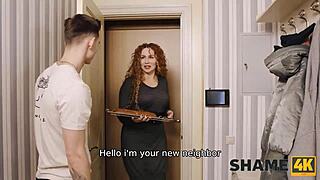 can a curly redhead cougar seduce her neighbor with pie and oral?