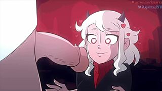 Modeus - 淫荡恶魔 Helltaker 承受巨大鸡巴的疯狂行动