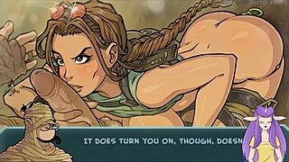 star chanel 34 early part 92 shows lara croft in cartoon adventure