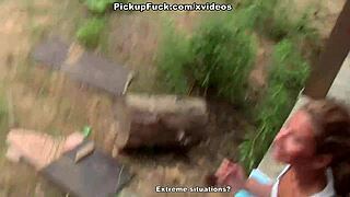 Is This Slim Girl Showing Tits And Ass For Cash In Public Pickup?