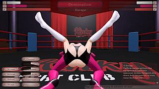 Kinky wrestling in hentai fight club, bunnygirl pegs hard on the ring! 💥