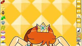 Princess Daisy Feels The Thrill Of Flashing And Blowjob In PPPPU Game