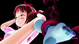 Haruka faces a game challenge in the anime series