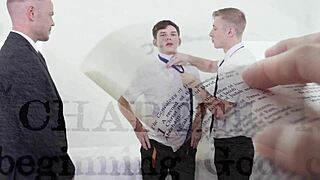 Straight Mormon Boy Forced to Suck Church Leader's Cock in Anointing Ritual