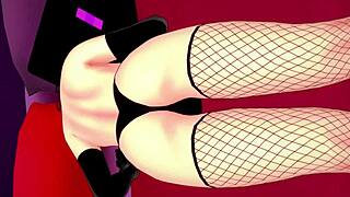 enderwoman minecraft hentai 3d gets naughty in swimsuit for fun