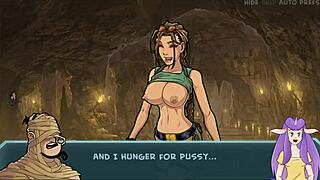 star chanel 34 early part 92 shows lara croft in cartoon adventure