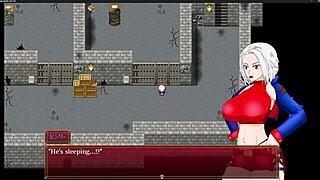 in silver bullet part 1, is she masturbating or fingering in this hentai anime game?