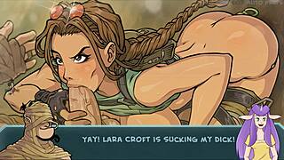 star chanel 34 early part 92 shows lara croft in cartoon adventure