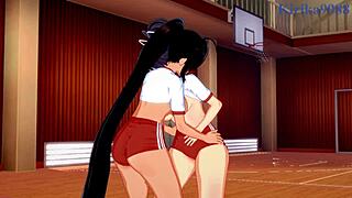 omg, asuka and homura get wild in intense lesbian hentai play!