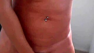 amateur prostitute in bikini shows ass in kitchen