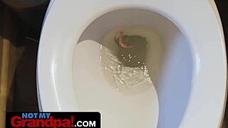 Damn! Hot teen blows stepgrandpa to make amends!