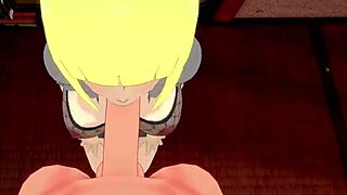 Samui giving a Naruto blowjob in full POV fantasy