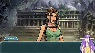 star chanel 34 early part 92 shows lara croft in cartoon adventure