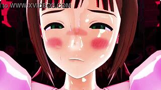 Haruka faces a game challenge in the anime series