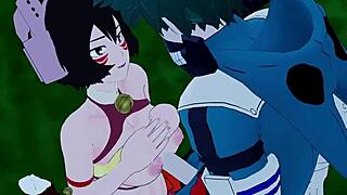 Shino, Mandalay, Mei, and Izuku have intense sex in My Hero Academia hentai 😍