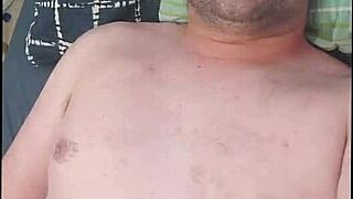 Hot guy drenched in cum after masturbation