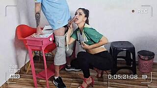 i'm this olive skinned teen sub, bound and gagging on cock, loving the bdsm fetish.