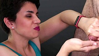 licking fresh cum straight from my hand