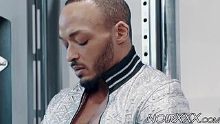 Muscular Black Gay Dillon Diaz Masturbates His Big Black Cock