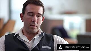 modern-day sins - nympho gets big ass double drilled at dinner