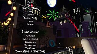 catgirl enjoys a special moment before the fireworks display