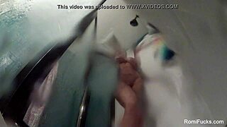 Romi rain feels pleasure in the shower nude