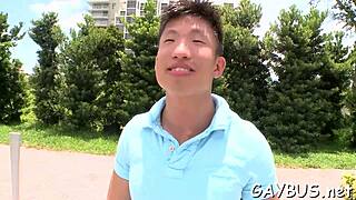 blindfolded stud tricked by hunk into oral sex