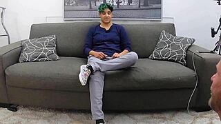 Queer baby feels her asshole fucked on camera for the first time, intense anal emotions