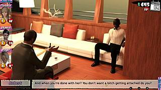 3D animated porn game with a yacht party theme