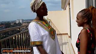 Nigerian milf gets her pussy licked by ex worker