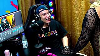 Andressa Sanchez teases Ruan with her ass in sheer red lingerie.